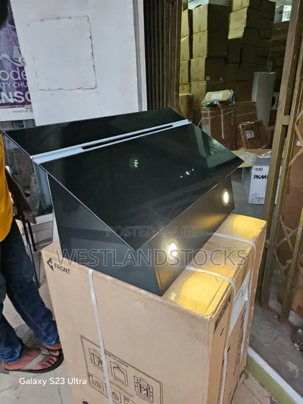 PKM S9-80abtz Wall Hood, Stainless Steel, Glass, Black / 80 Cm
