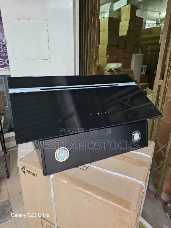 PKM S9-80abtz Wall Hood, Stainless Steel, Glass, Black / 80 Cm