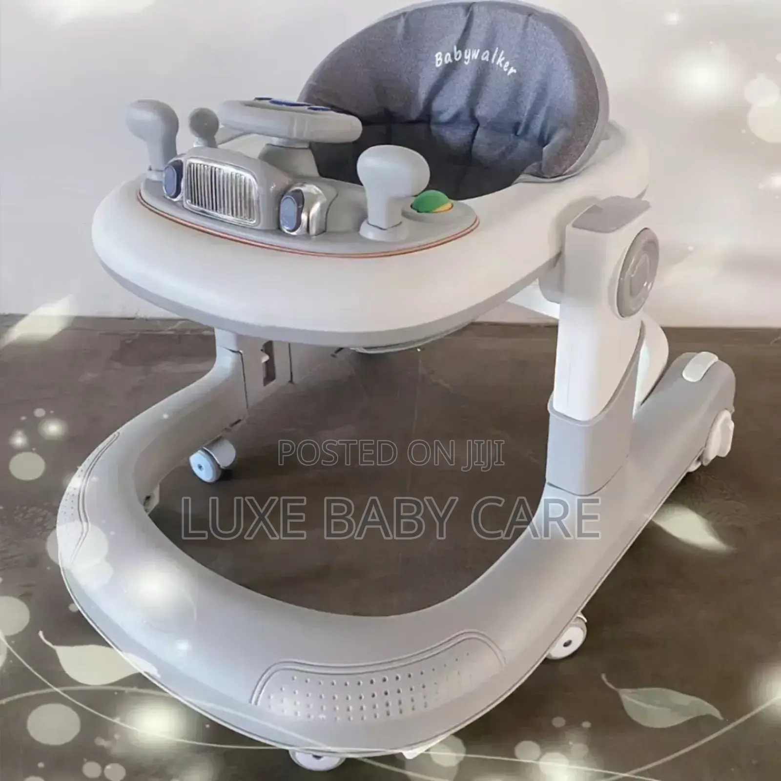 Baby Sit Inn And Push Walker With Adjustable Height Settings.