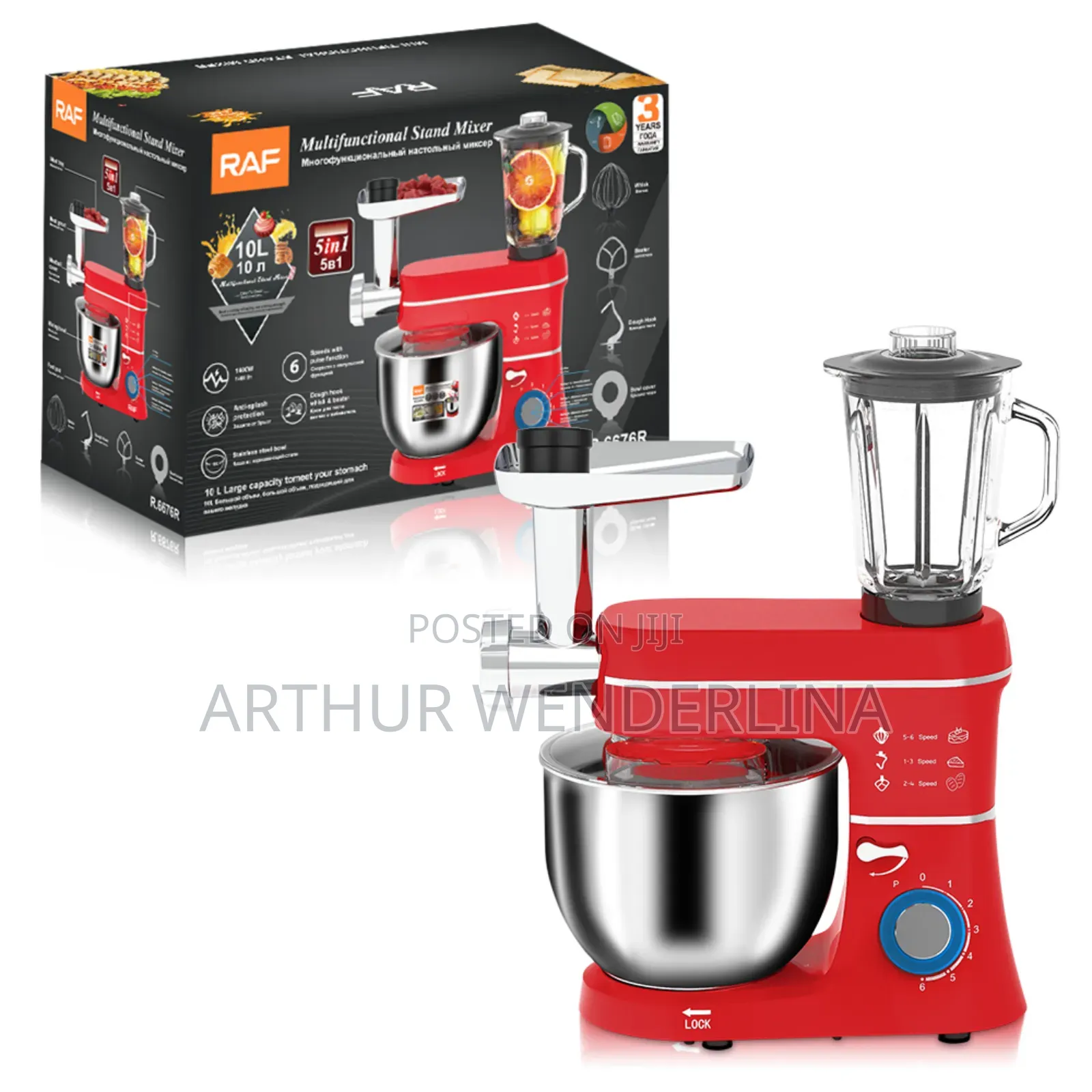 Raf 
 5 in 1 Stand Mixer Blender Machine for Dough Mixer and Baking