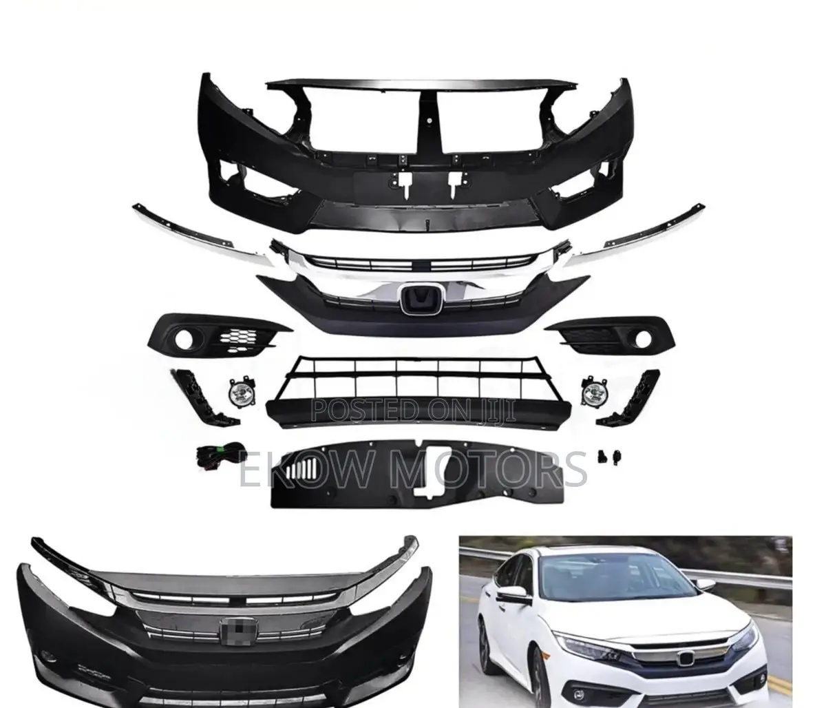 2016,2017,2018 Honda Civic Complete Bumper