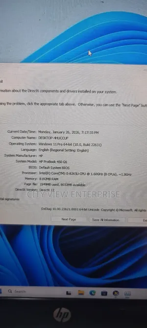 Laptop HP ProBook 450 G6 8GB Intel Core I5 SSD 256GB