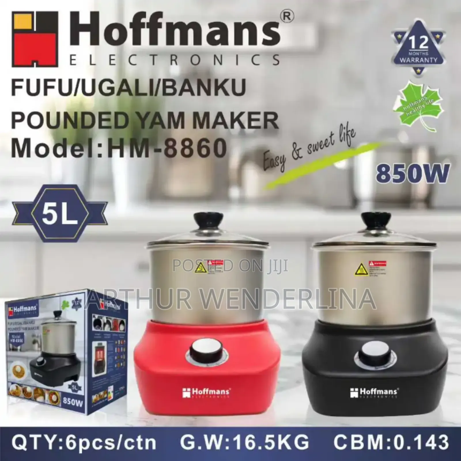 Hoffman Banku ,Kokonte, Yam Pounder Maker Etc