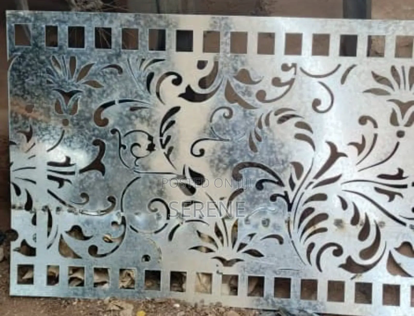 Galvanized Metal Plate With Laser-Cut Design