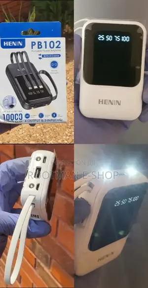 Powerful Henin Powerbank - Self Cables With Led Display