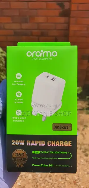 New Arrival Oraimo Powercube 201 Uk Type Plug 20w Charger Kit 5.0
