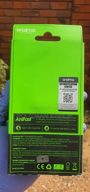 New Arrival Oraimo Powercube 201 Uk Type Plug 20w Charger Kit 5.0