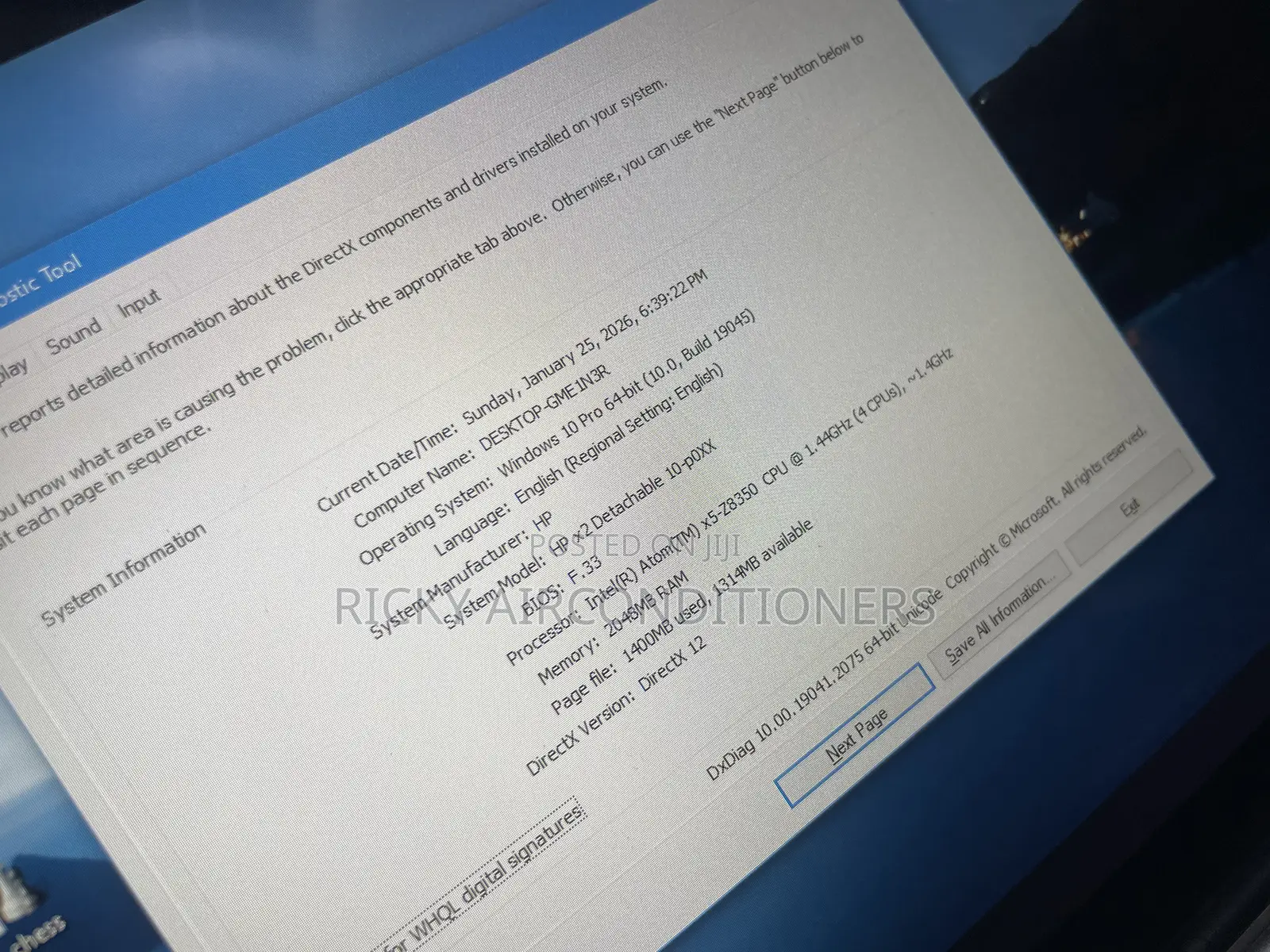 Laptop HP 2GB SSD 128GB