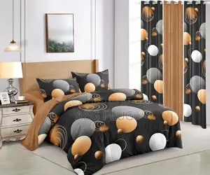 12 Piece Bedsheets With Curtains Set