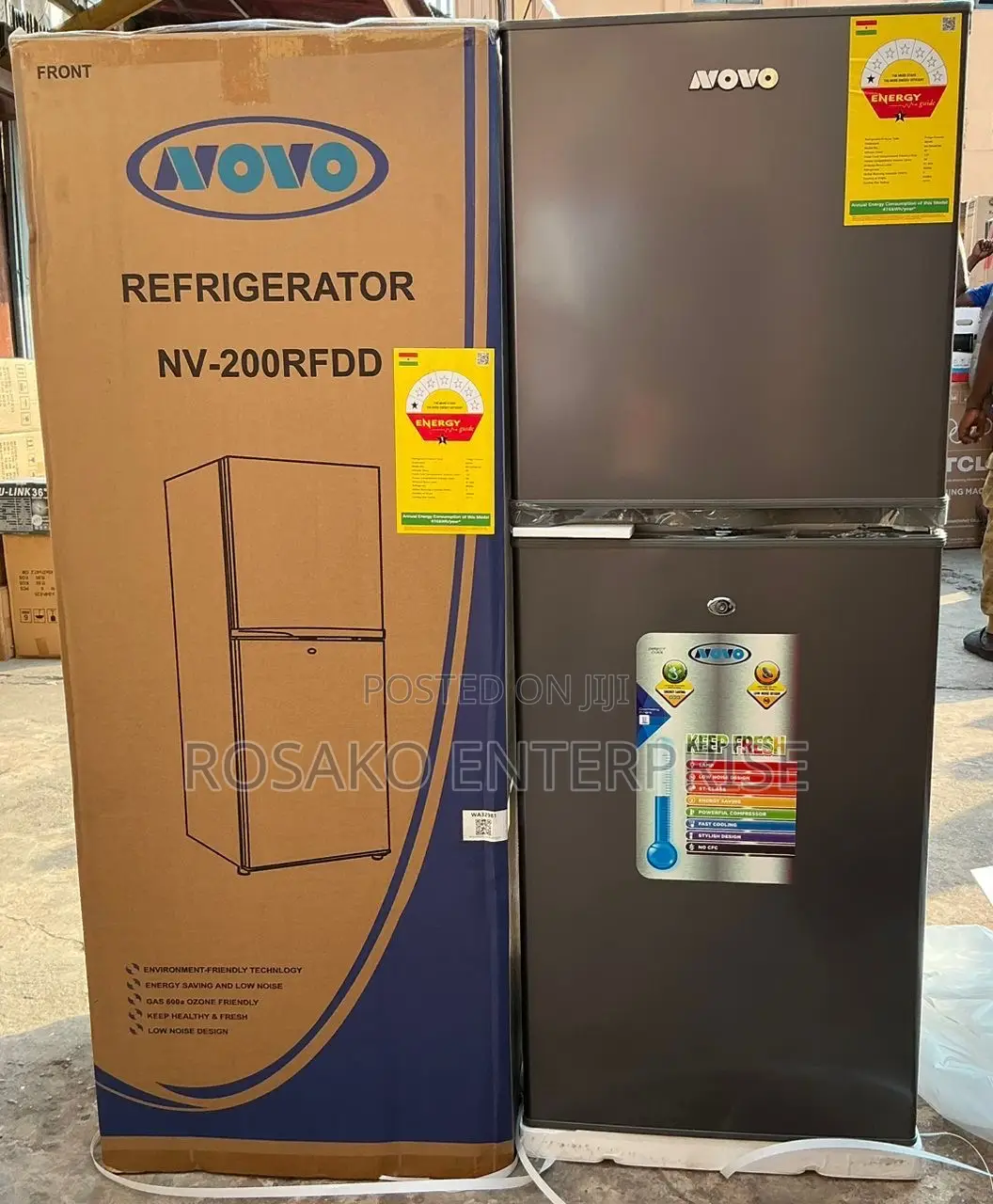Novo Fridge-Freezer Nv200rfdd 195lit