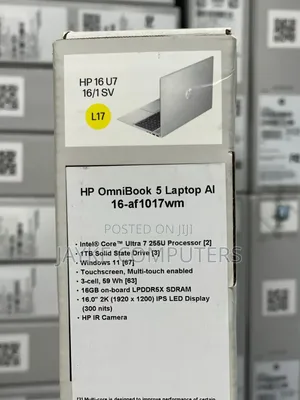New Laptop HP OmniBook 5 16" 16GB Intel Core Ultra 7 SSD 1T