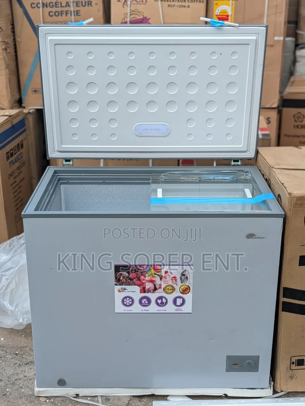 Rainbow 251l Chest Freezer With Sliding Glass 3050gh