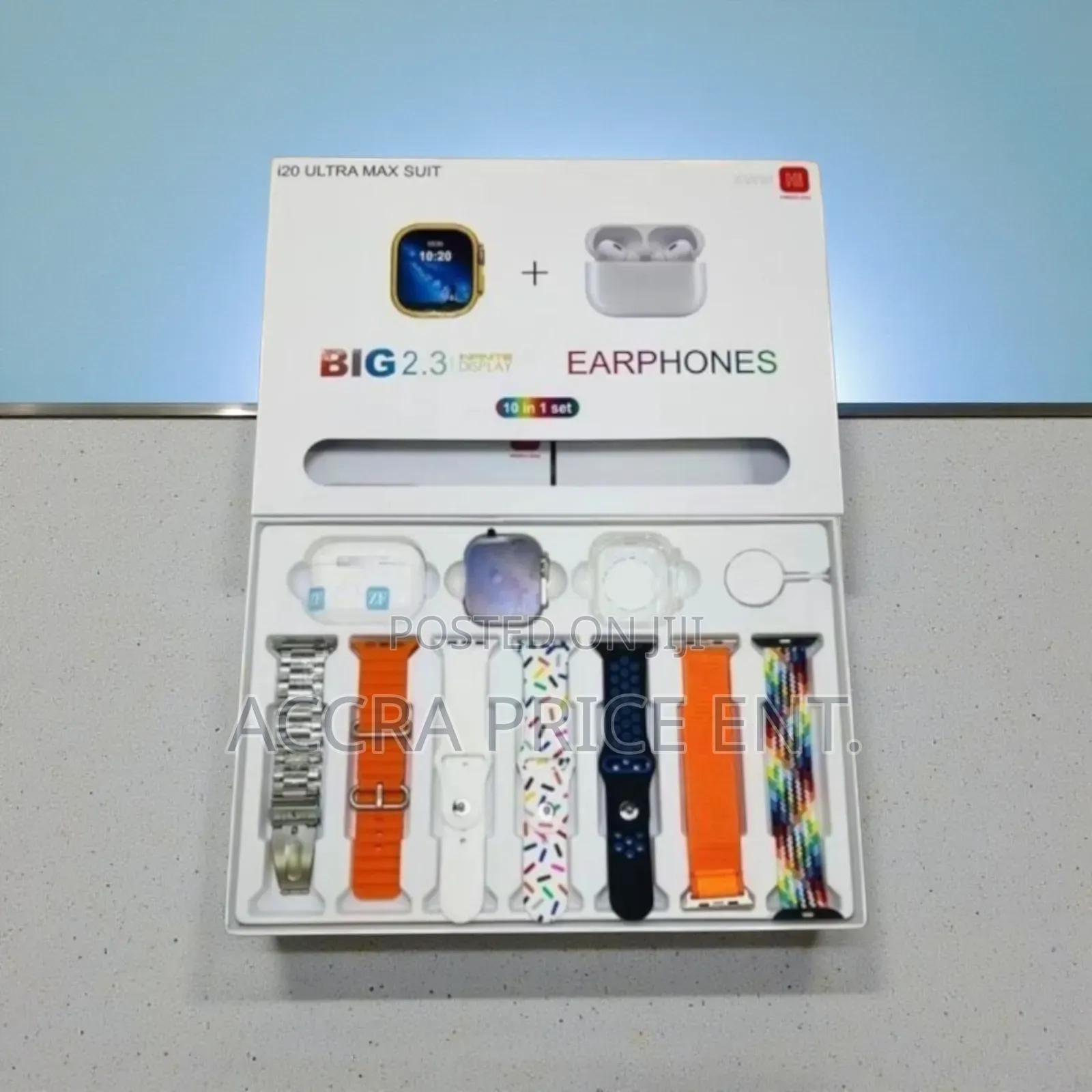 I-20 Ultra Smartwatch 10 in 1 Set (728272)
