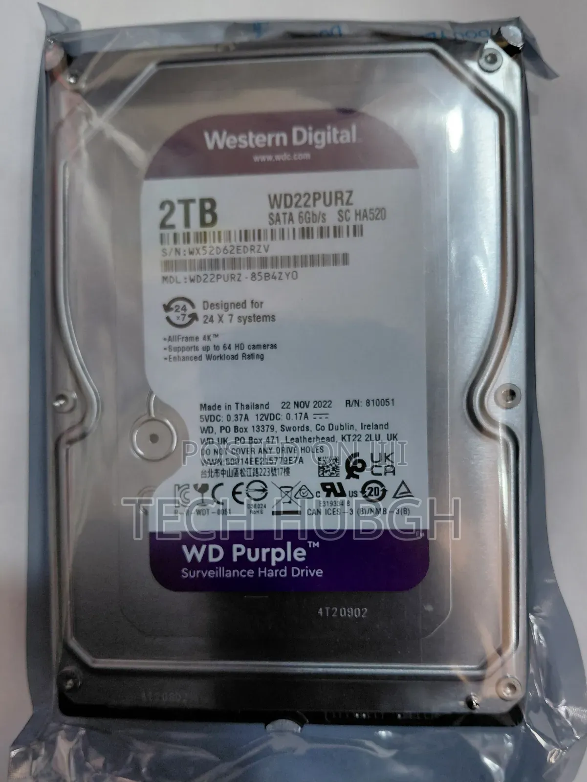 Original Western Digital 2tb Sata 6gb/S Sc Ha520