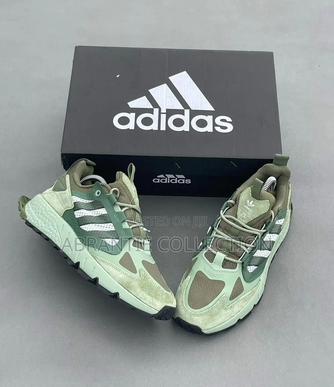 Adidas Army Green Zx Sneakers Available