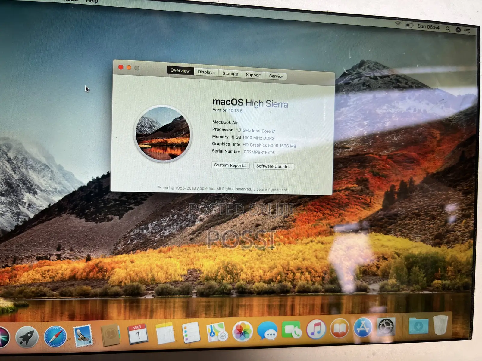 Laptop Apple MacBook Air 8GB Intel Core I7 SSD 500GB