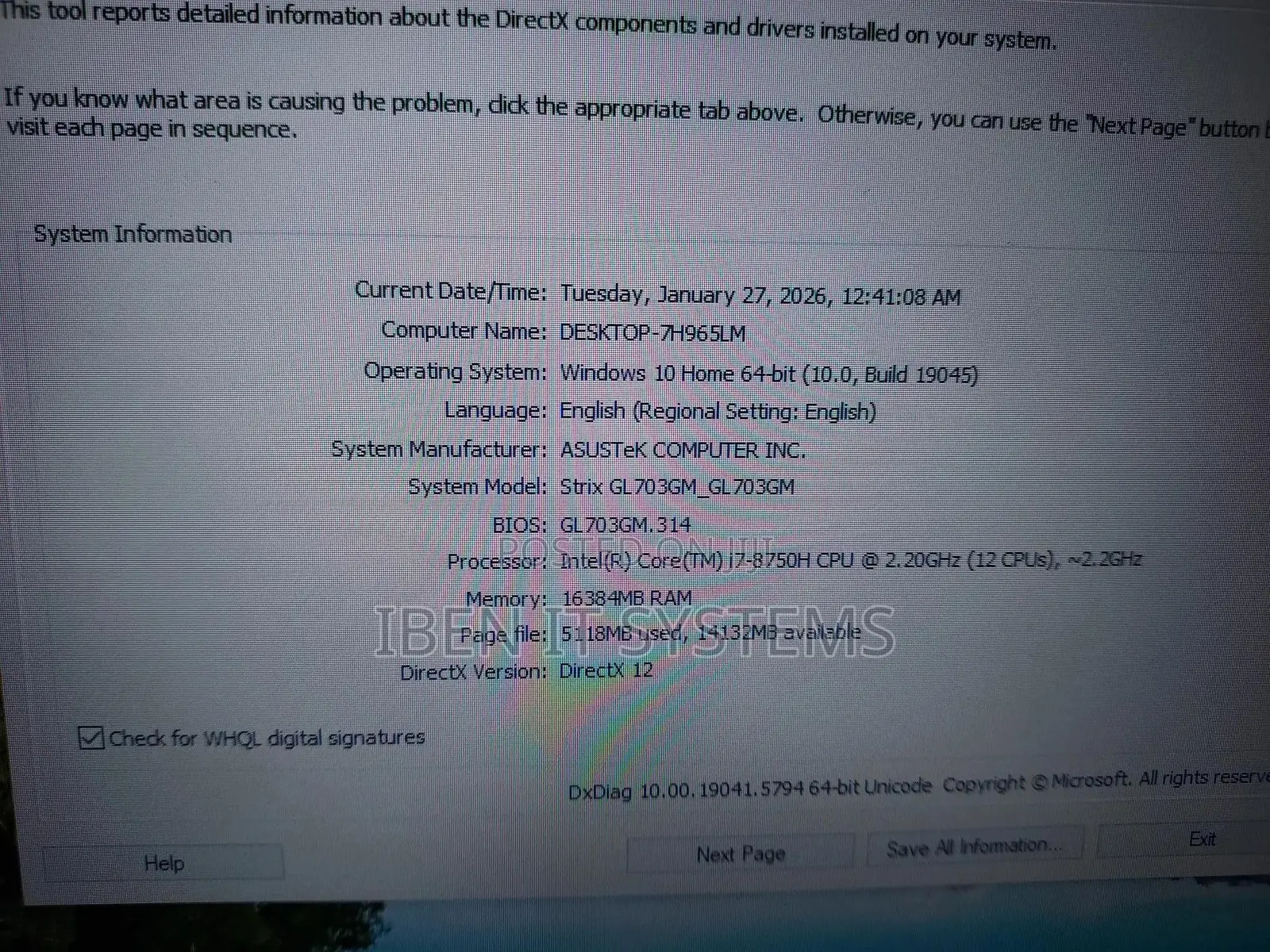 Laptop Asus ROG Strix G17 16GB Intel Core i7 SSD 1T