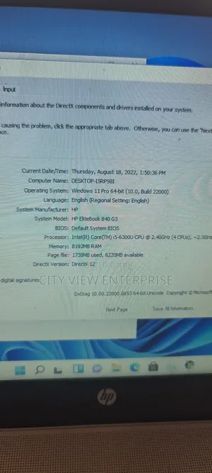 Laptop HP EliteBook 840 G3 8GB Intel Core I5 SSD 256GB