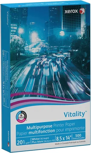 Xerox Vitality Multipurpose Printer Paper, 8 1/2 X 14, White, 500