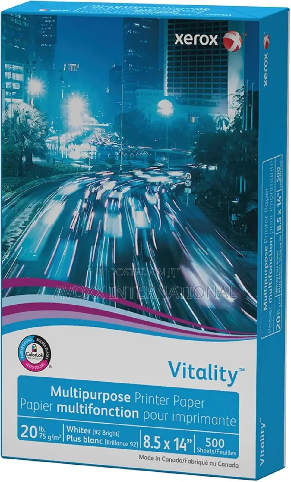 Xerox Vitality Multipurpose Printer Paper, 8 1/2 X 14, White, 500