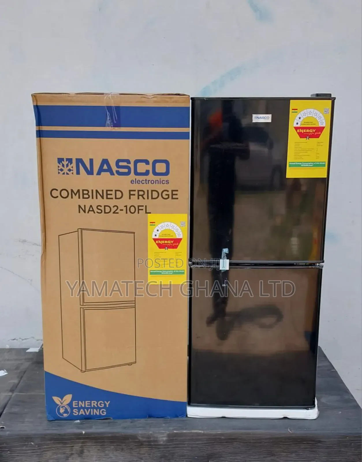 Nasco 106 Litre Black Fridge With Bottom Freezer
