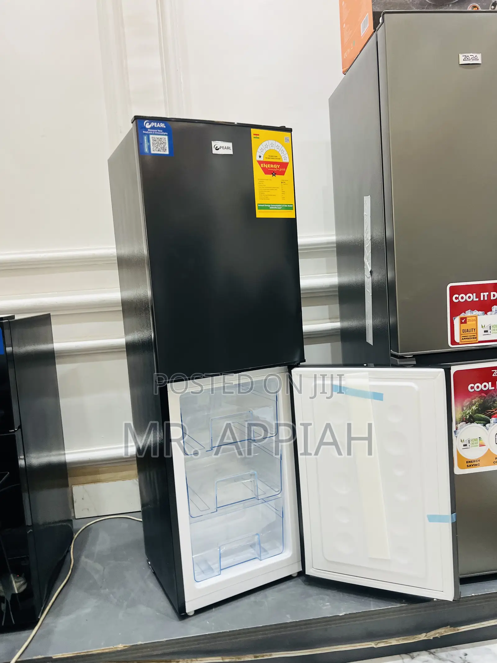 Elegant Gray Pearl Pf-144b-10j Top Mount Freezer Electric Fridge.