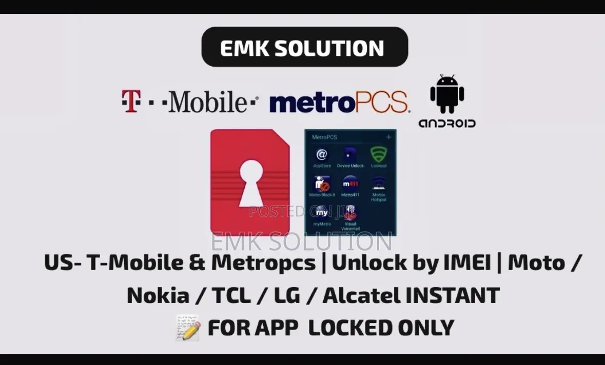 Us- T-Mobile Metropcs | Unlock by Imei | Moto/Nokia/TCL/Lg/Alcatel