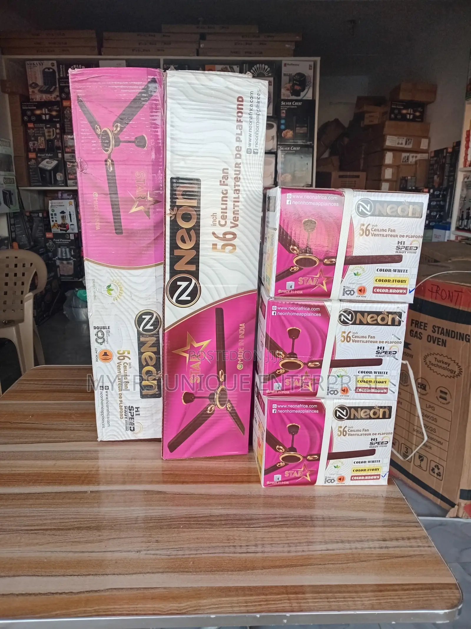 Best 56” Long Blade Neon Ceiling Fan