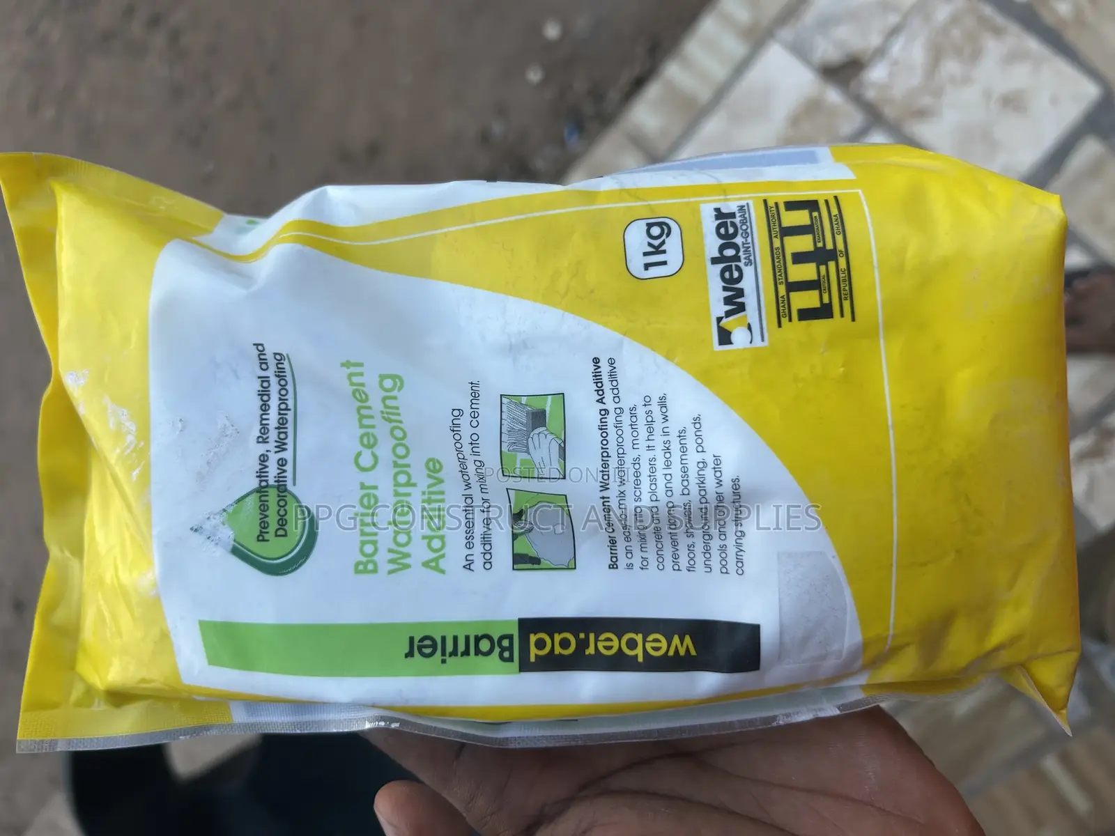 1kg Weber Barrier Cement Waterproofing Addictive