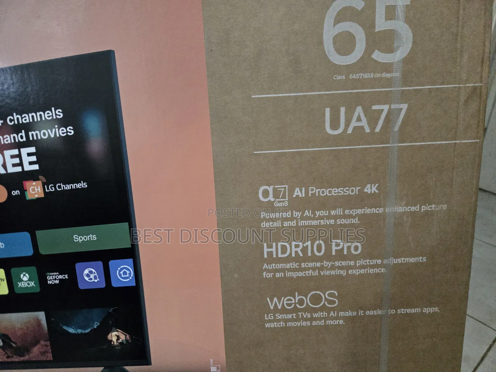 Lg 65" Uhd Ai Processor HDR 10 Pro Webos