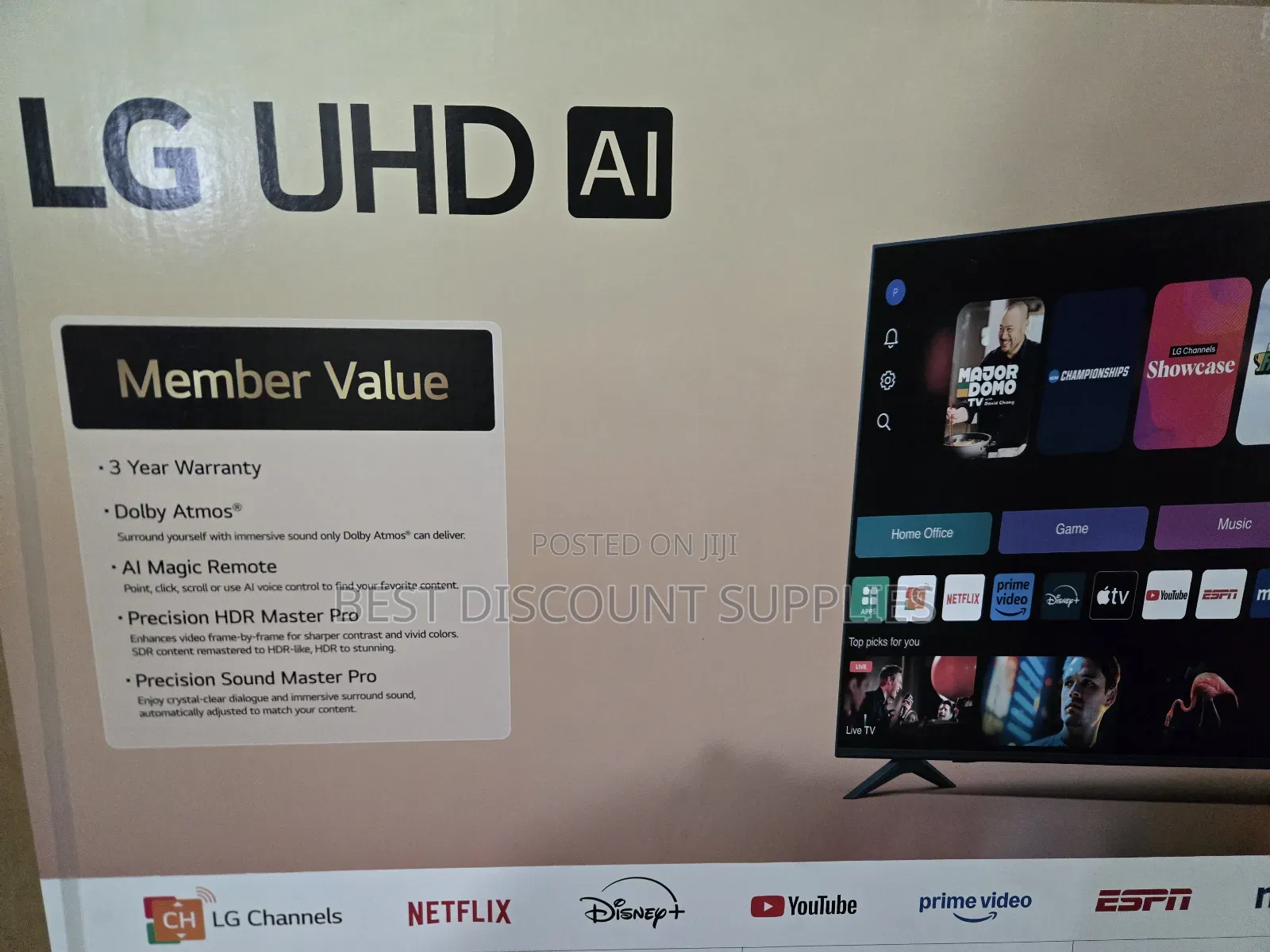 Lg 65" Uhd Ai Processor HDR 10 Pro Webos