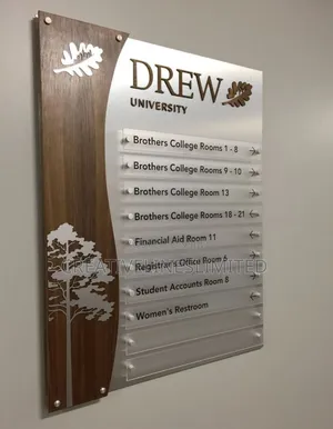 Perspex and Wood Signage