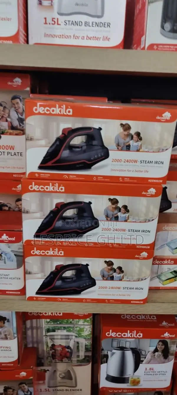 Sleek Decakila 2400w Fast Preheat Steam Iron