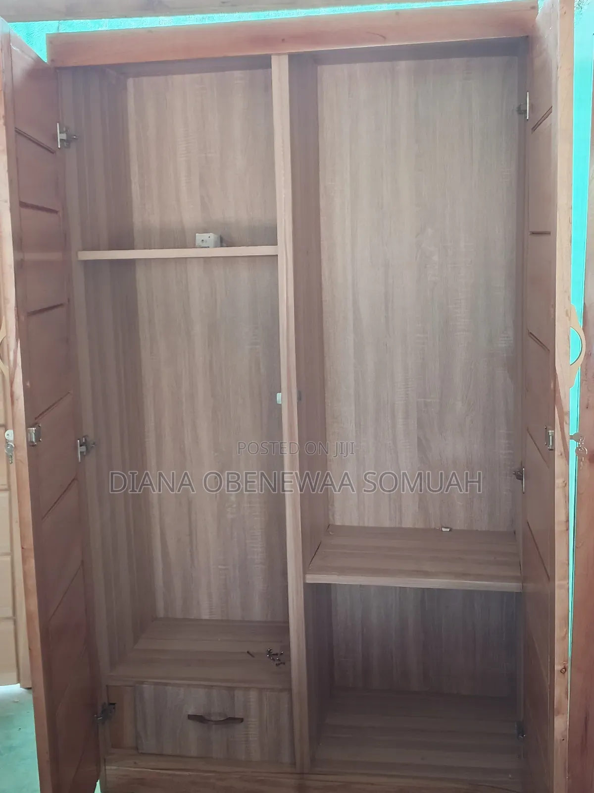 Two in One Wardrobe Made With Strong Wood.