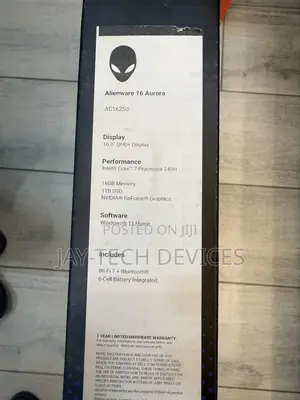 New Laptop Alienware M15 R3 16GB Intel Core 7 SSHD (Hybrid) 1T