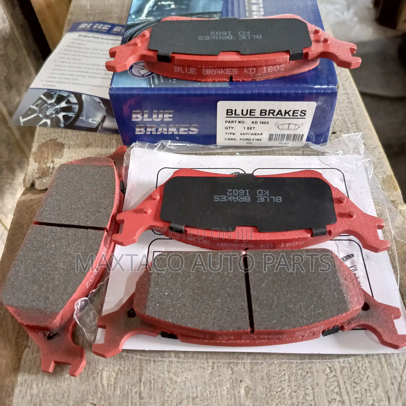Blue Brakes Kd 1602 Brake Pad Back for Ford F-150 2012-2020