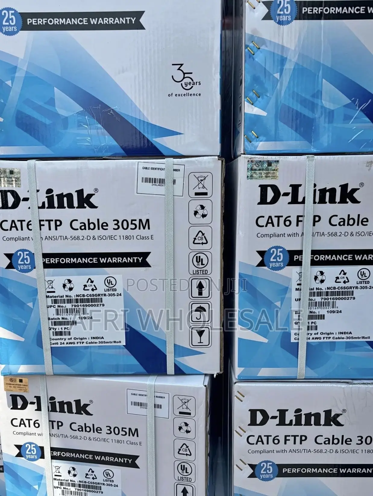 D-Link Cat 6 Network Data Cable Cat6 Utp 305m 24awg