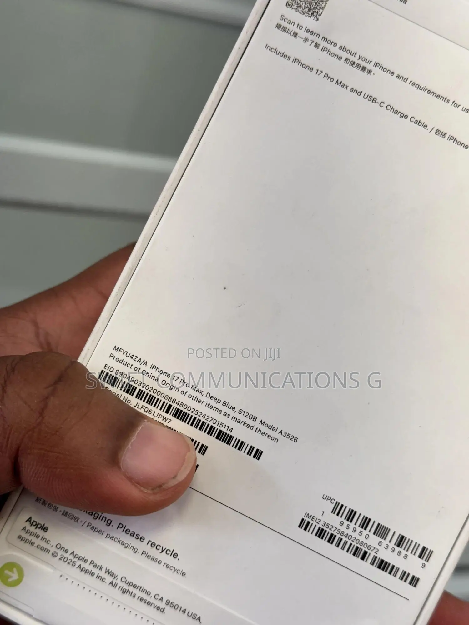 New Apple iPhone 17 Pro Max 256 GB Blue