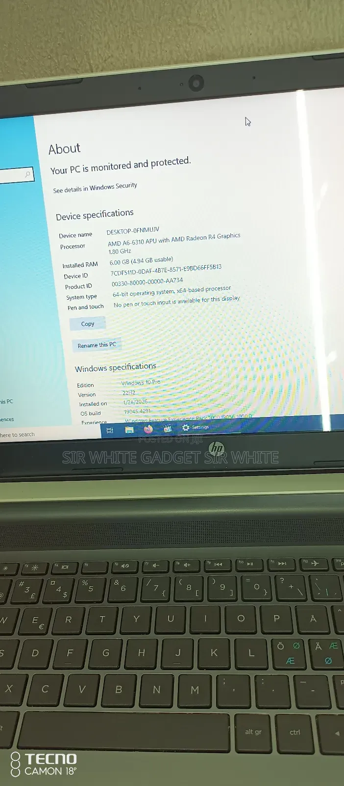 Laptop HP Pavilion 15 6GB AMD HDD 500GB