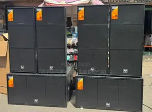 2pairs Electro-voice(Ev) Full Range And Double Bass And Amplifier Rack