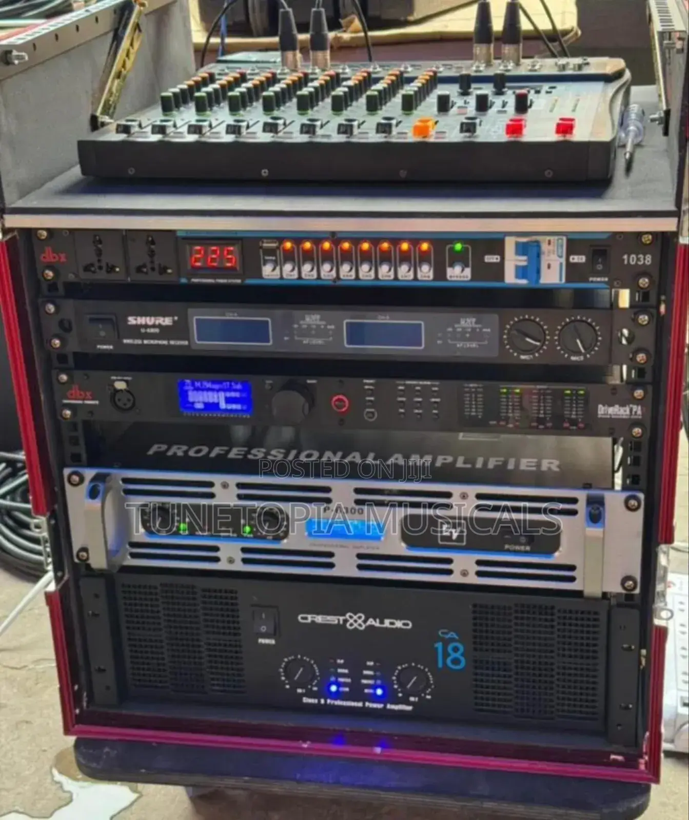 2pairs Electro-voice(Ev) Full Range And Double Bass And Amplifier Rack