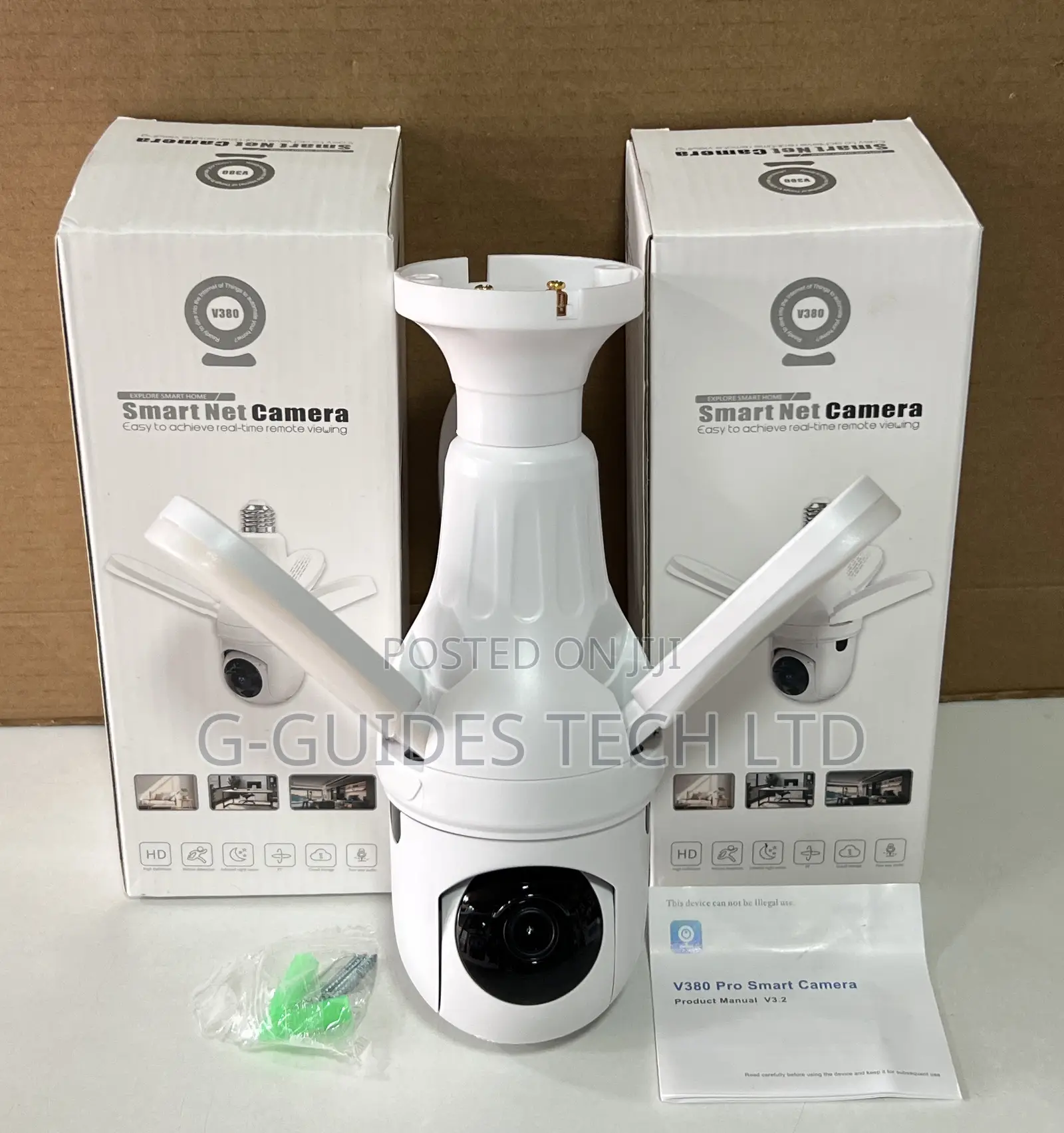 Smart Net Wifi Light Bulb Camera V380 Pro , Wi-Fi Light Bulb Camera