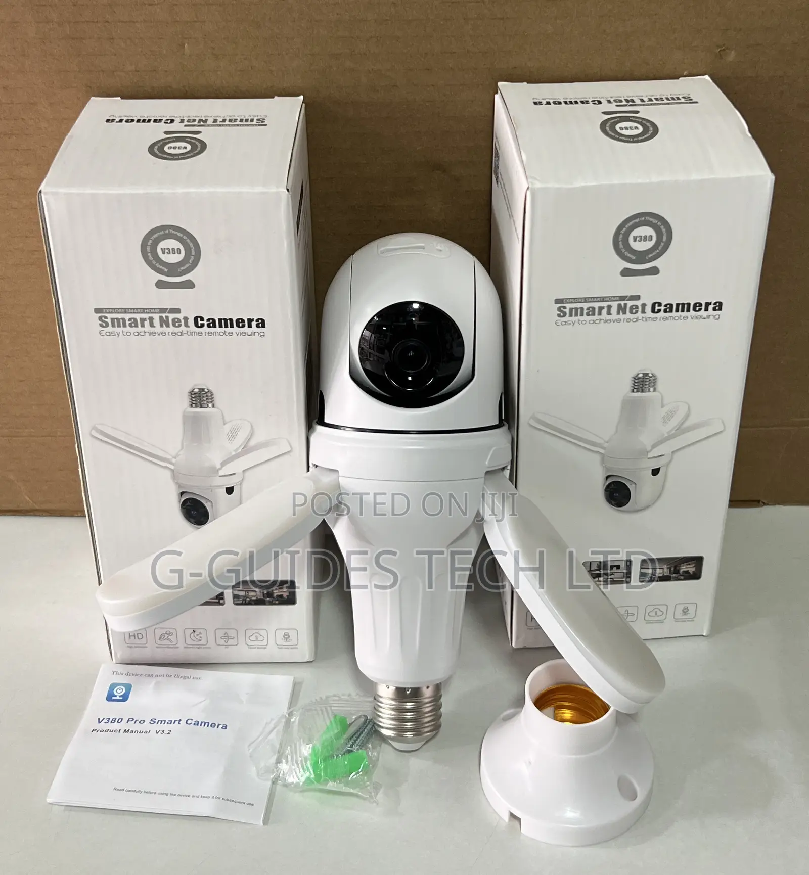 Smart Net Wifi Light Bulb Camera V380 Pro , Wi-Fi Light Bulb Camera