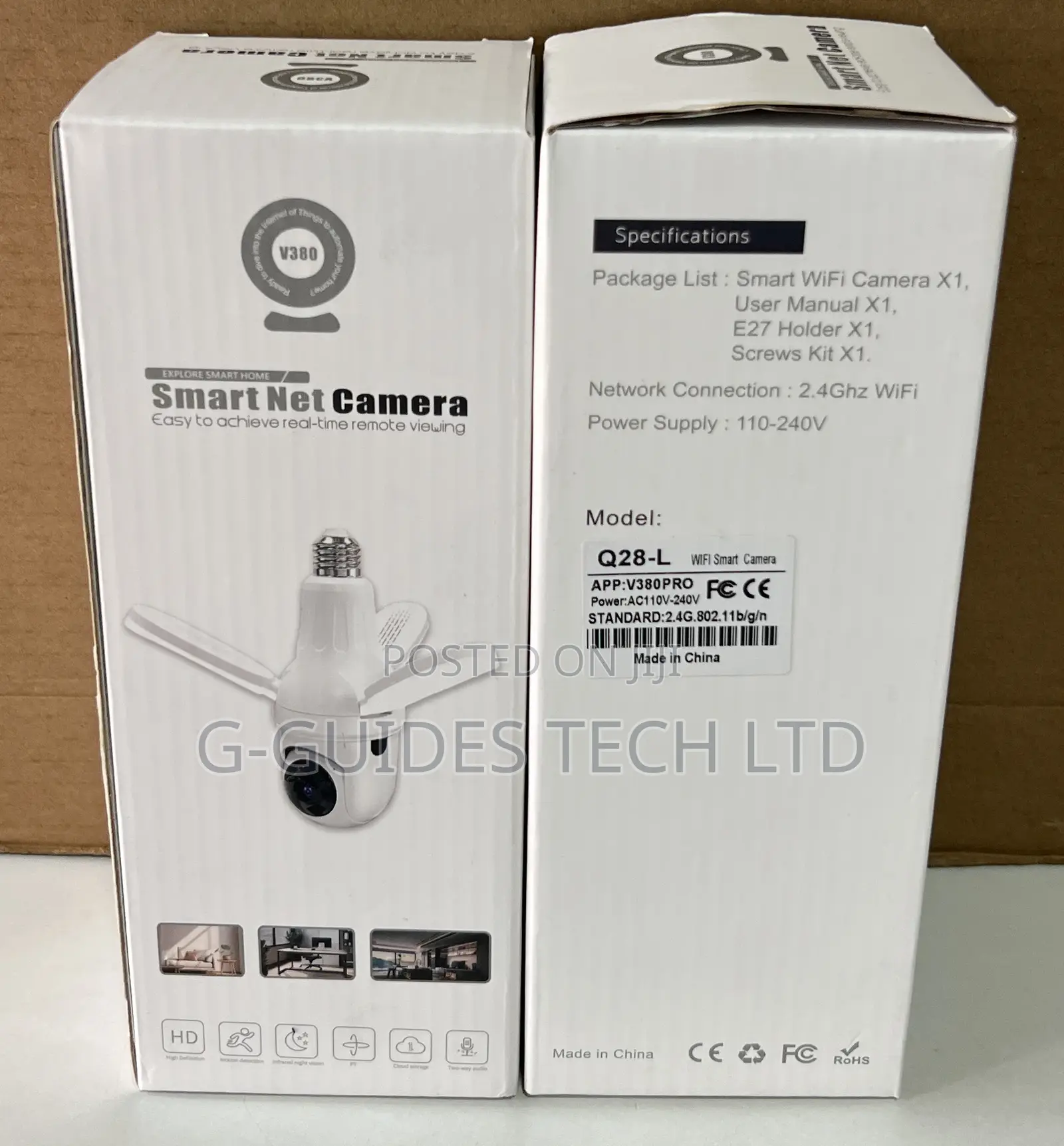 Smart Net Wifi Light Bulb Camera V380 Pro , Wi-Fi Light Bulb Camera