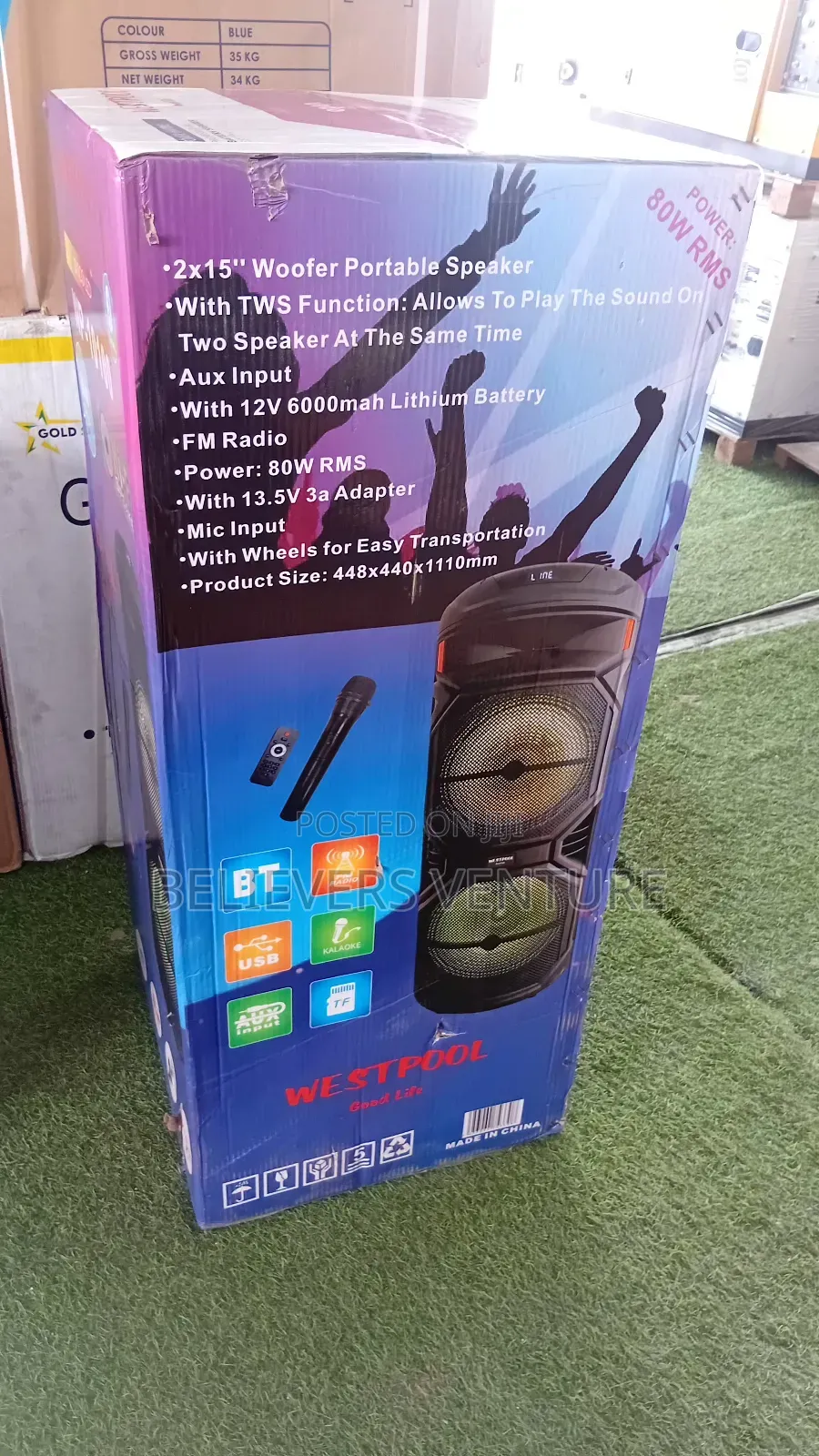 Westpool Hi-Fi Bass Speaker With Mic Input