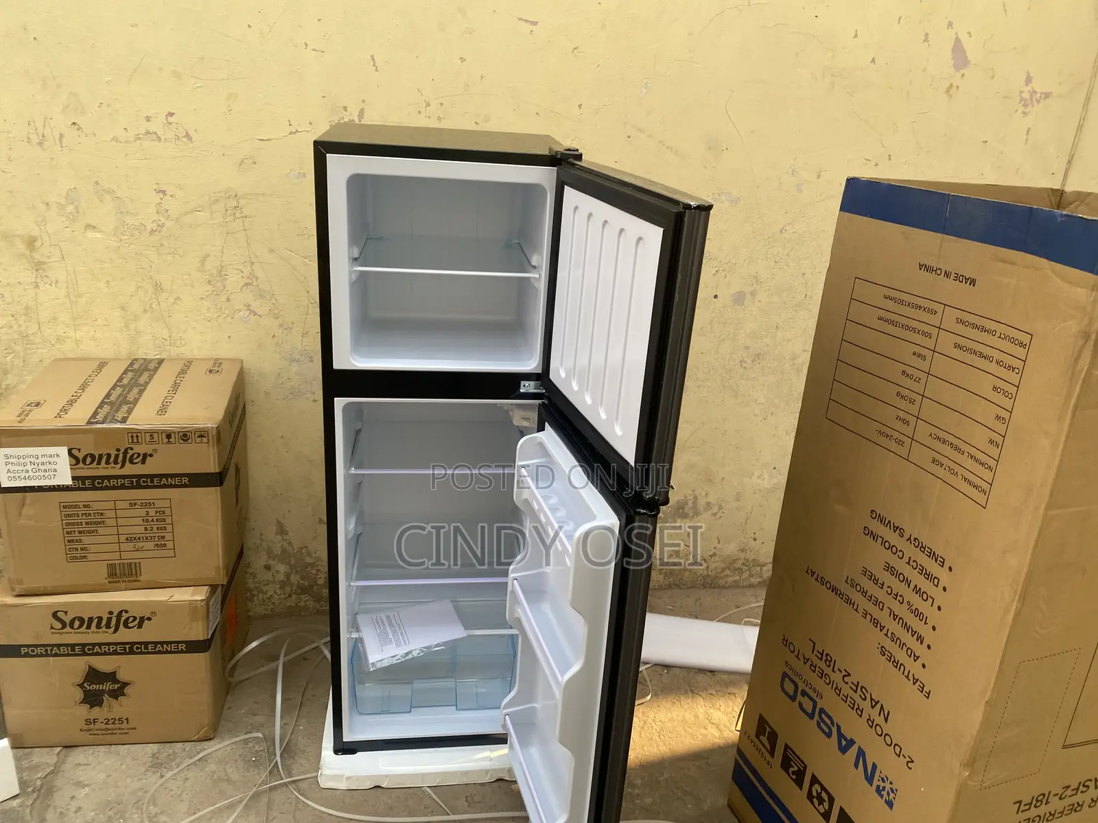 Naf2-18fl Nasco 136liters Double Door Fridge