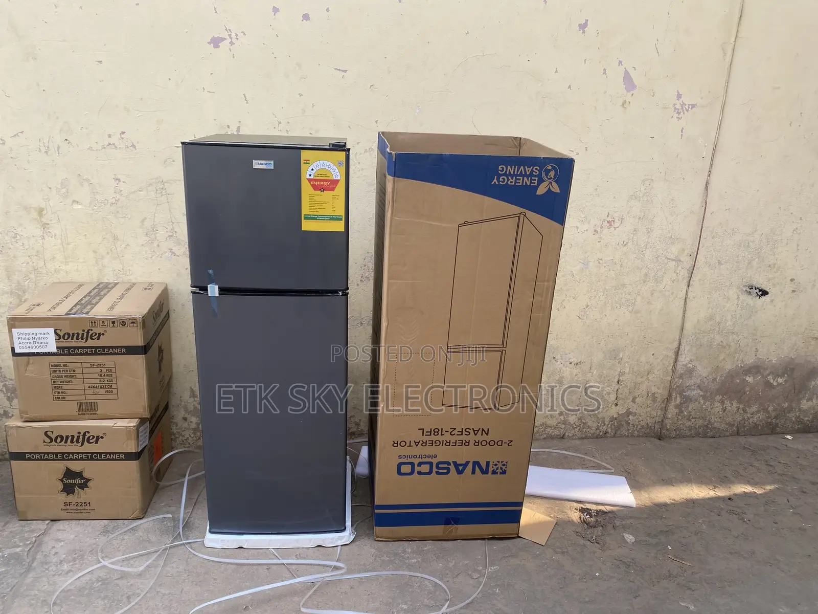 Naf2-18fl Nasco 136liters Double Door Fridge