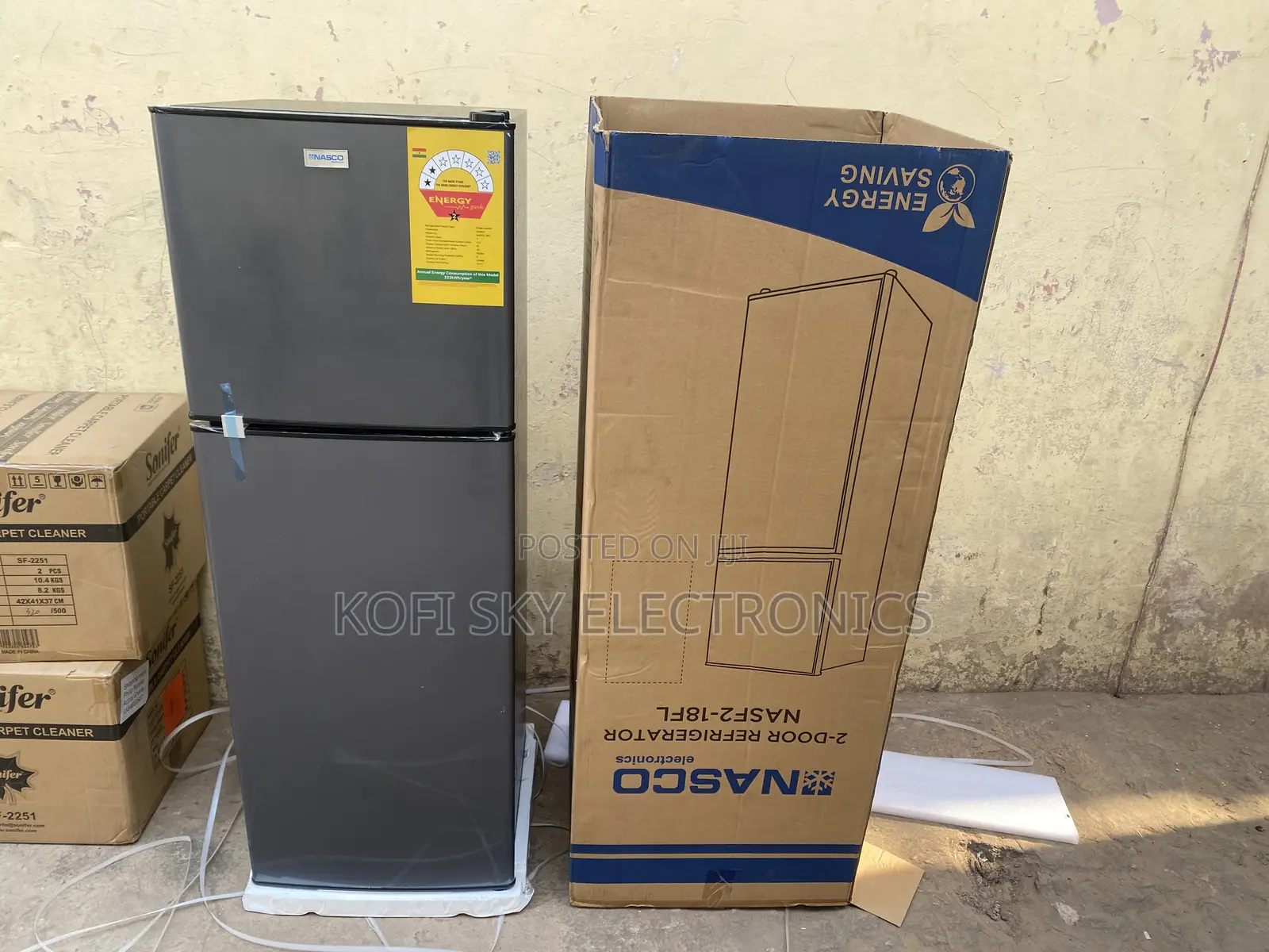 Top Freezer Nasco 136liters Double Door Fridge