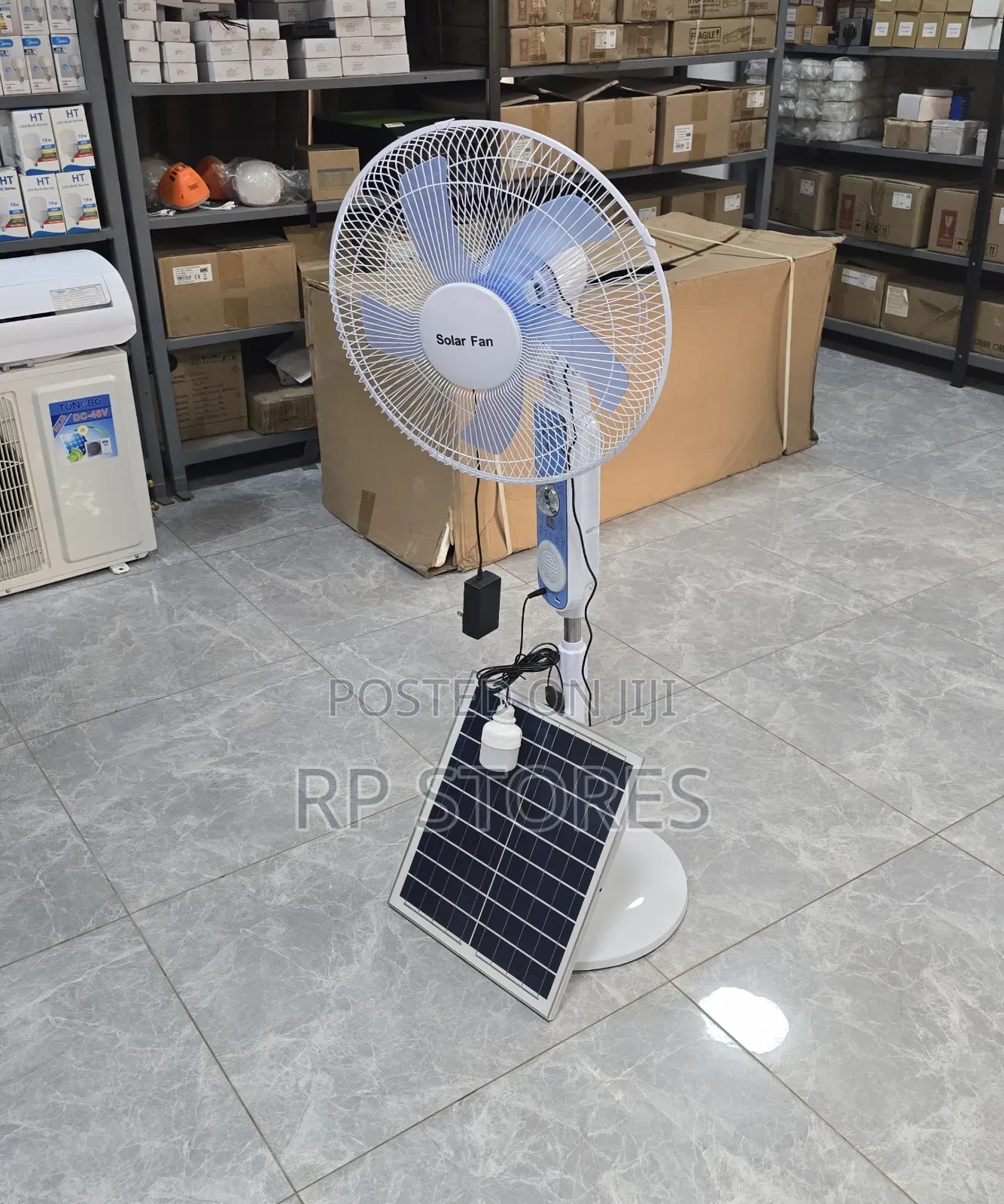 Solar Standing Fan / With Solar Panel