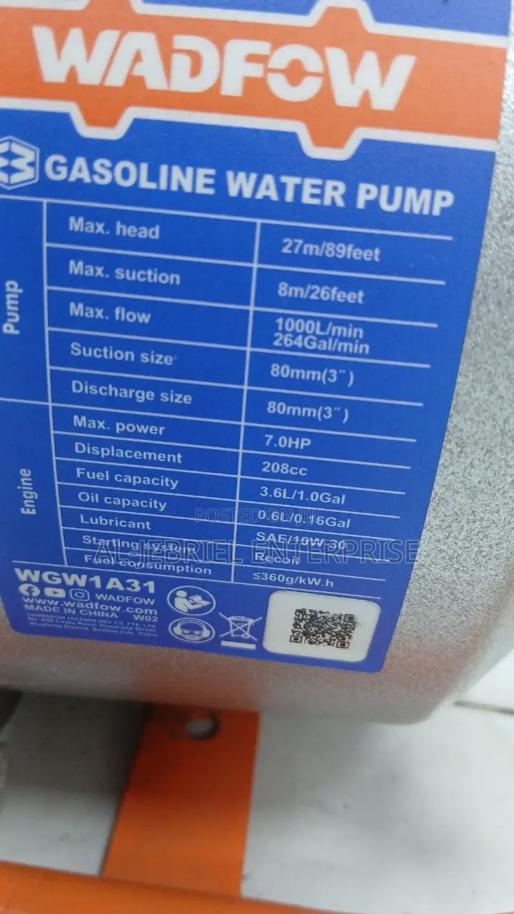 Gasoline Water Pump 7.0hp